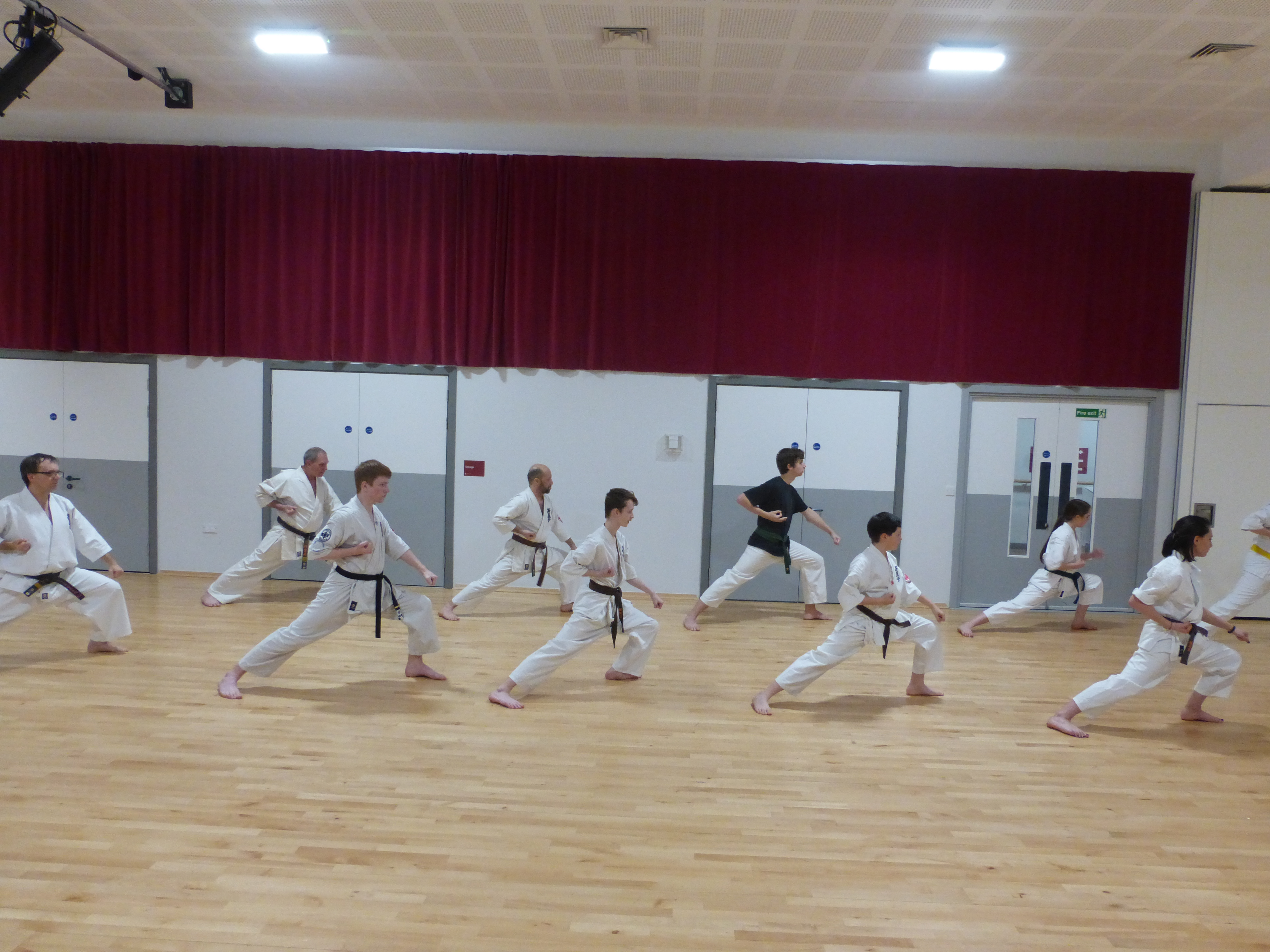 Martial arts students